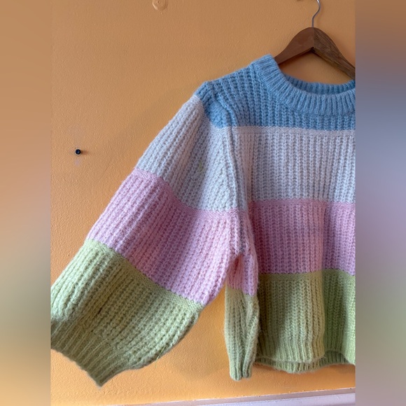 Chunky Color Block Pastel Knit🎀🧸 - Picture 2 of 2